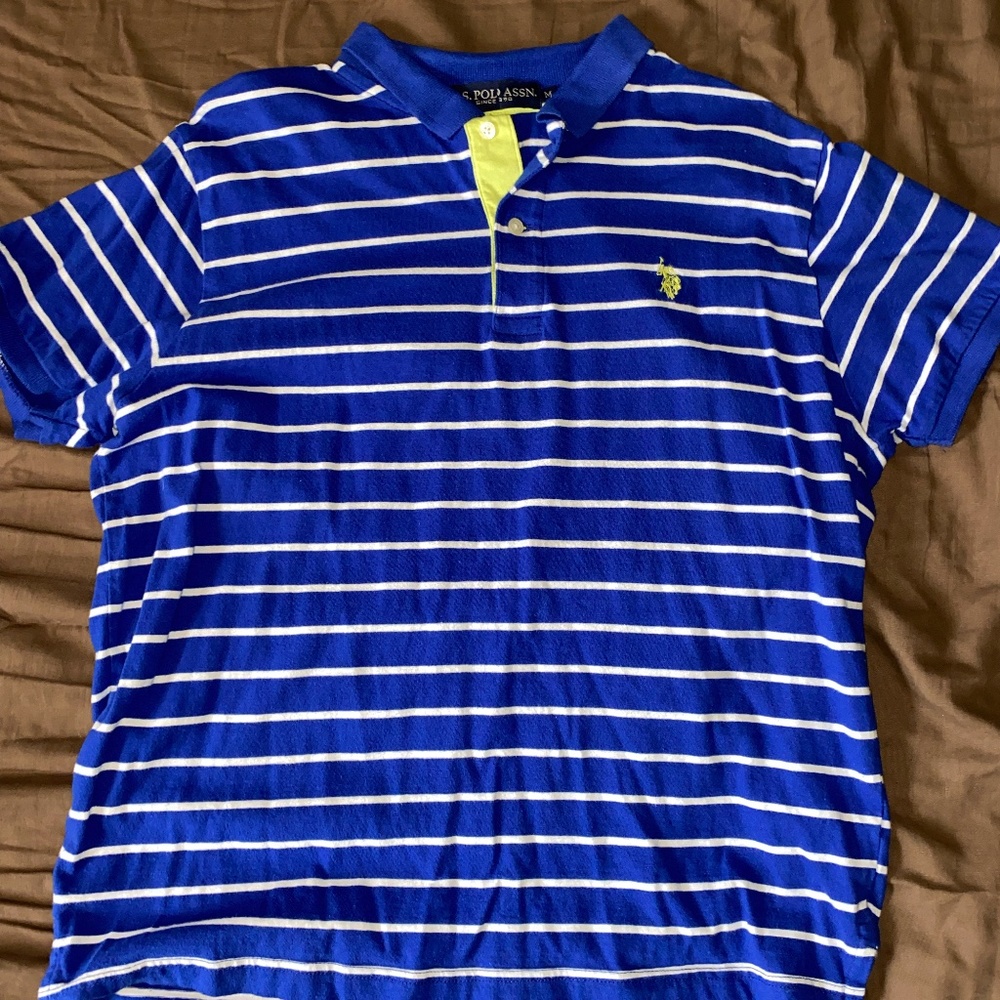 Blue striped Polo Medium